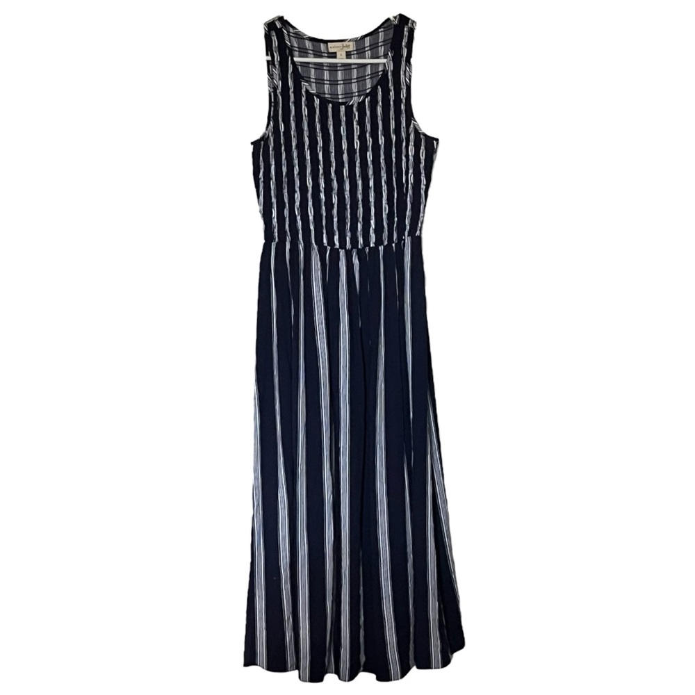 Maison Jules Vertical Stripe Midi Dress